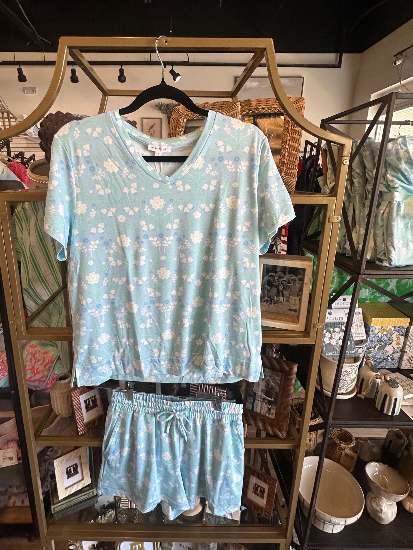 Mary Square Blue Pajamas