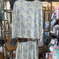 Mary Square Blue floral Pajamas