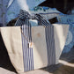 Navy Striped tote bag