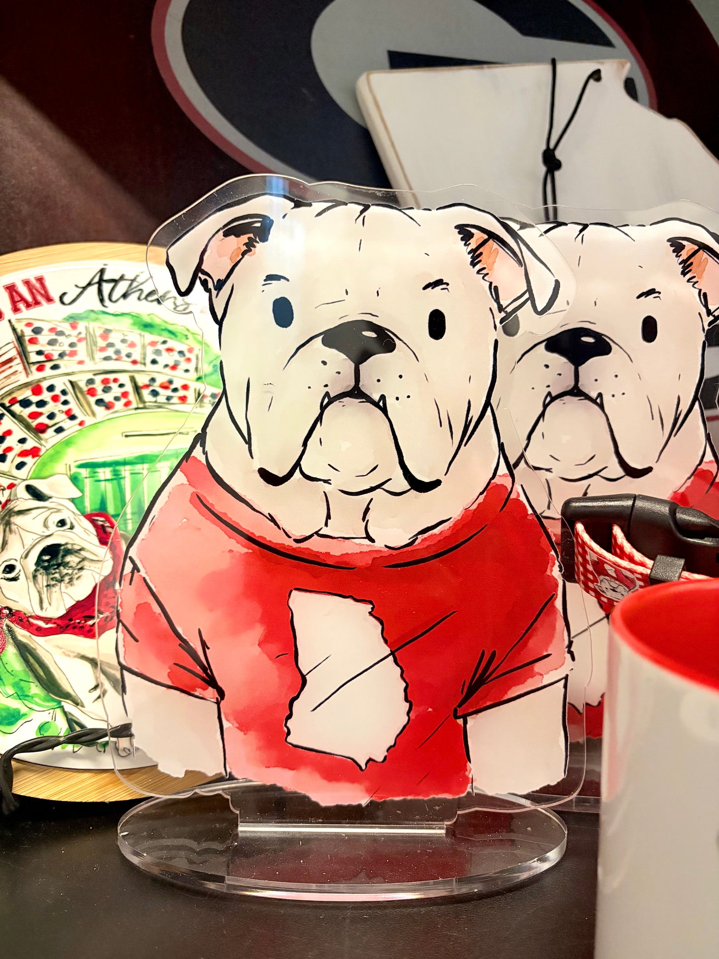Acrylic UGA Bulldog Standee