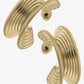 Fluted Metal Hoop Earrings
