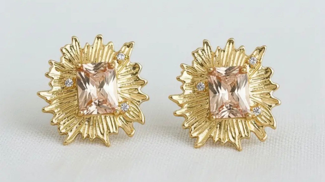 Artistic Floral Stud Earrings
