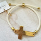 Off White Cross Bracelet