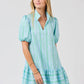 Blue Green Garden Lace Dress