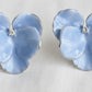 Blue Floral Drop Earrings