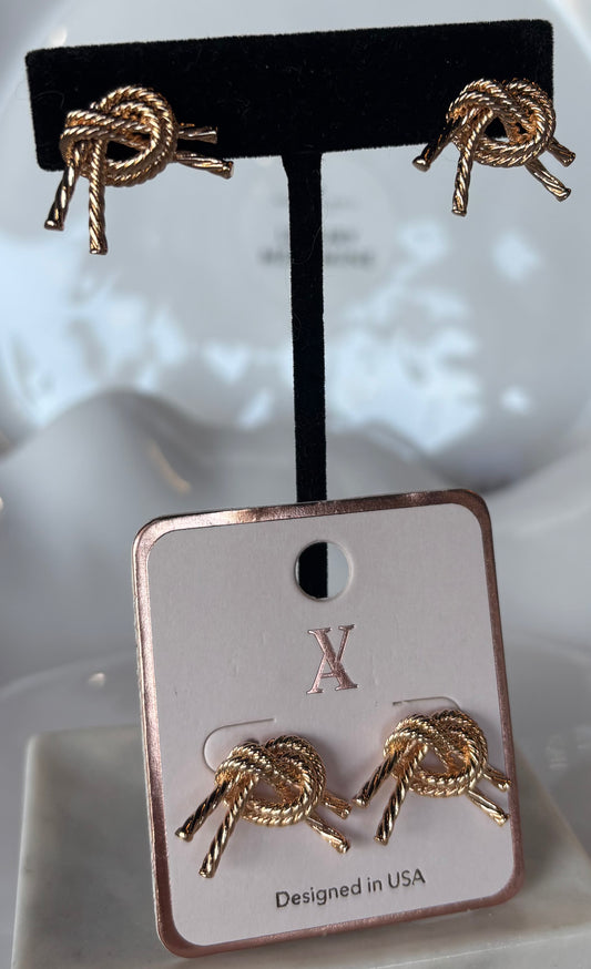 Gold Knot Earrings