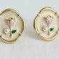 Artistic Floral Oil Painting Earrings