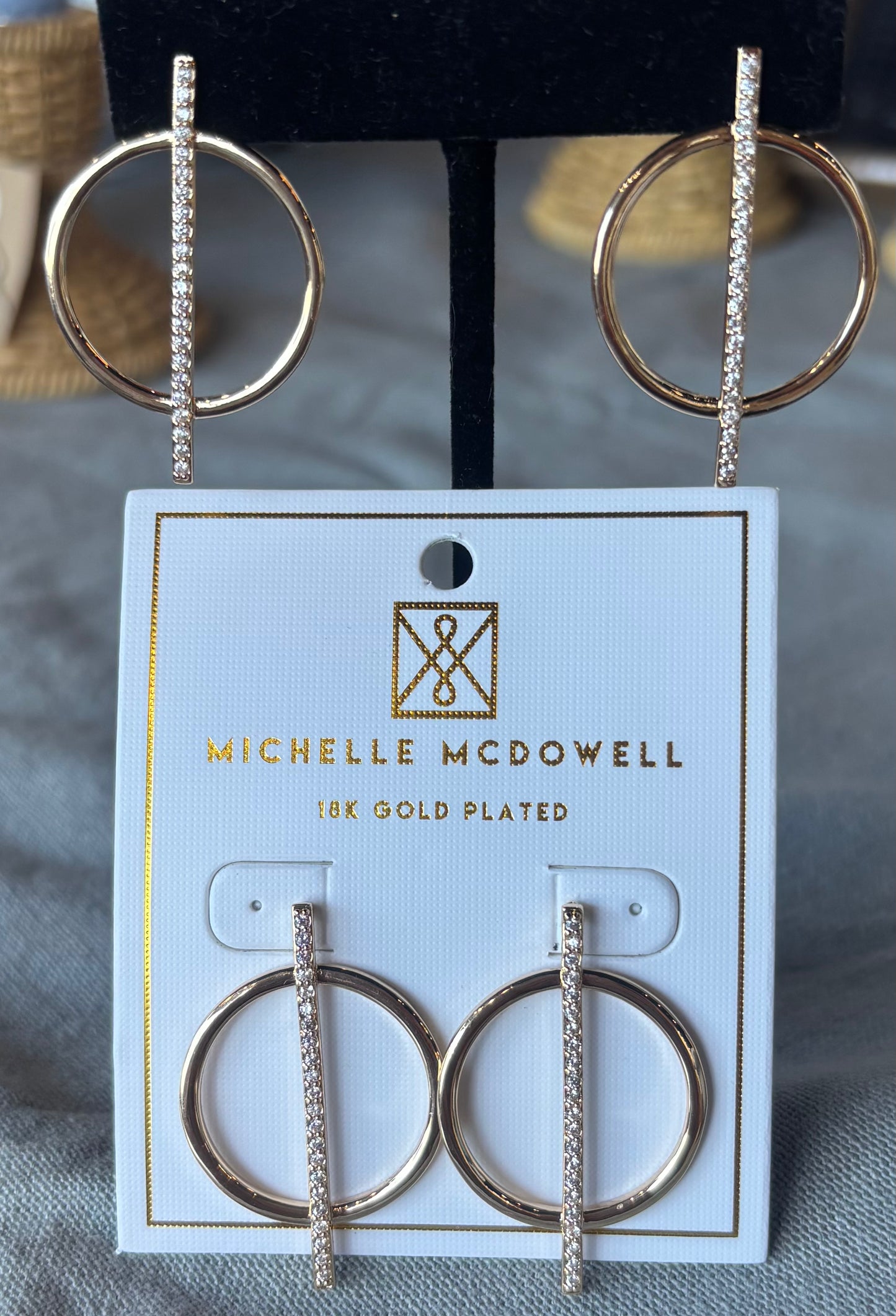 Diamond Circle Earrings