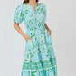 Trellis Blue Green Dress