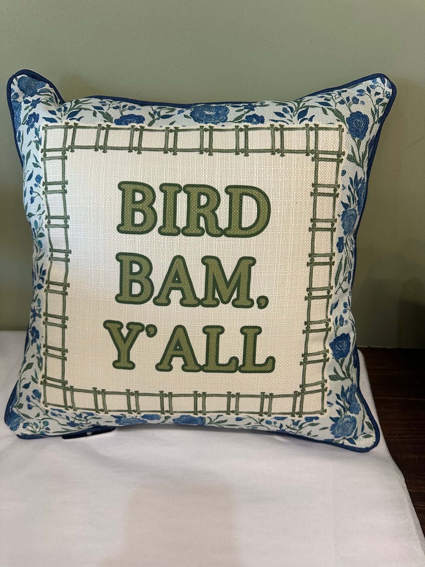 Bird Bam Pillow Blue/Green