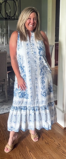 classic carol blue dress